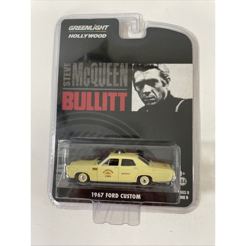 1:64 2015 Greenlight Hollywood Steve McQueen Bullitt 1967 Ford Sunshine Cabs - Picture 2 of 4